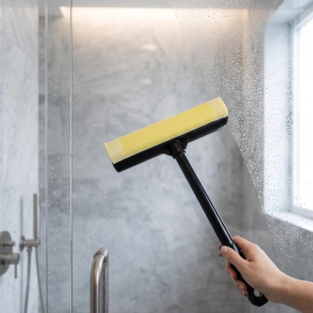 2-in-1 Car Squeegee with Sponge Scrubber for Window and Glass Cleaning