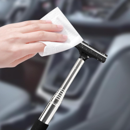Retractable Mini Car Window Squeegee for Side Mirror and Glass Cleaning