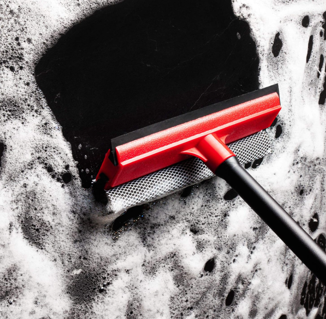 2-in-1 Car Window Squeegee with Sponge for Windshield and Glass Cleaning
