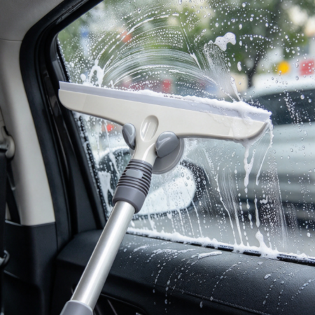 Silicone Squeegee for Shower Doors Glass Windows and Car Cleaning