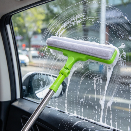 Extendable Handle Squeegee for Glass Tile Car Windshield and Mirror Cleaning