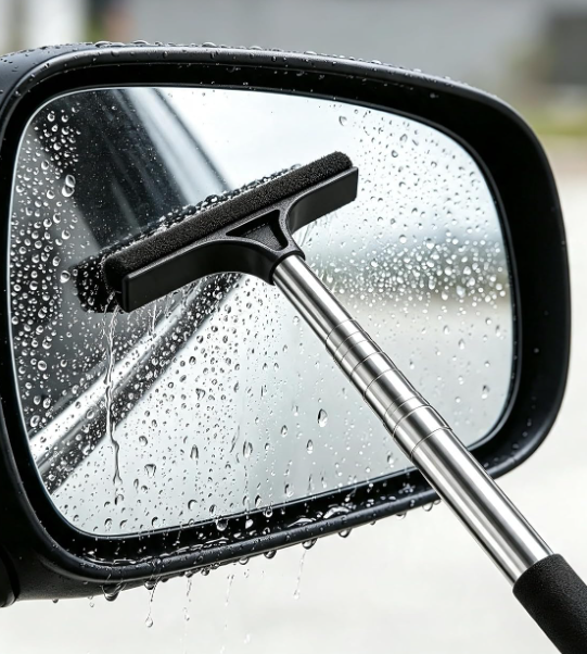 Retractable Car Mirror Squeegee with Extendable Handle - Image 2