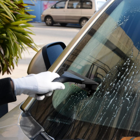 Small Rubber Squeegee for Car Windows Mirrors and Glass