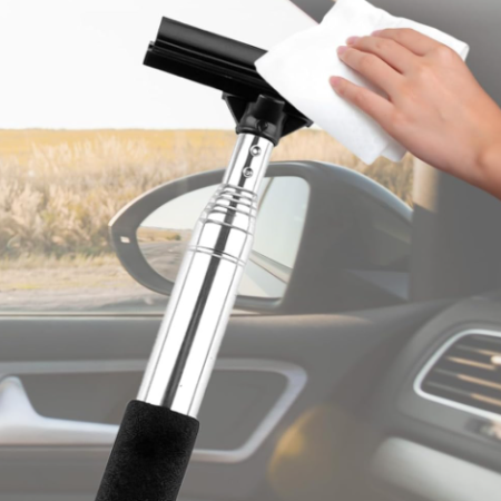 Retractable Side Mirror Wiper for Car Rearview Mirror Cleaning