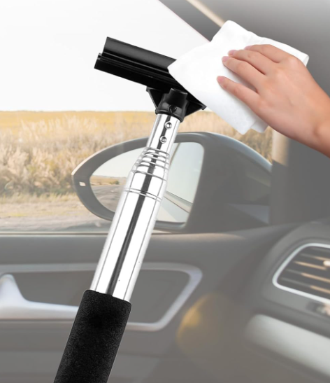 Retractable Side Mirror Wiper for Car Rearview Mirror Cleaning